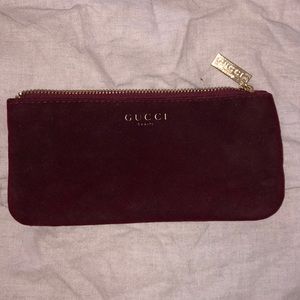 Maroon velvet Gucci case